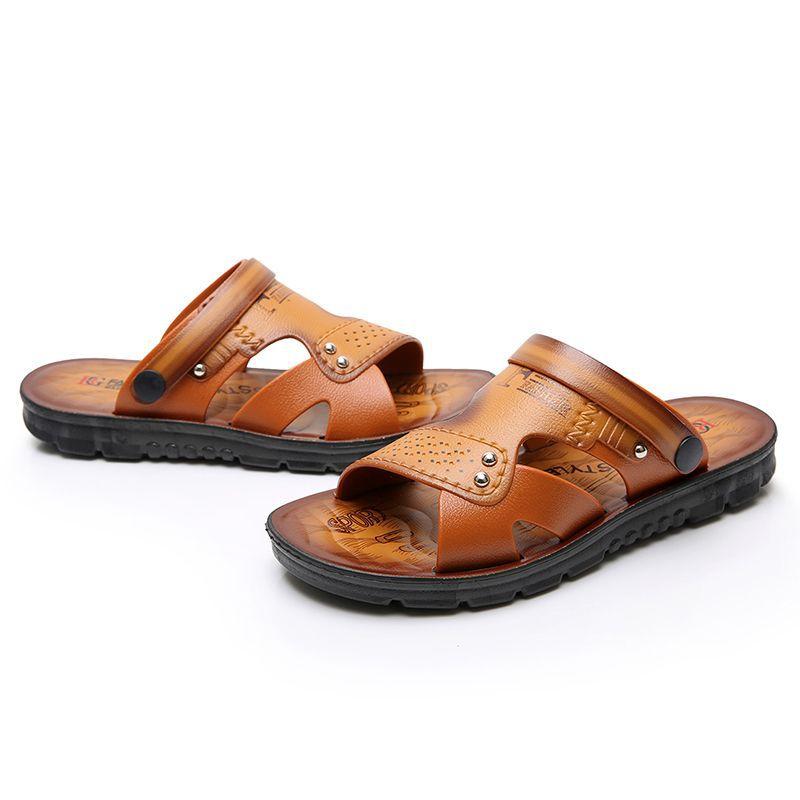 

Сандалии мужские летние новые с открытым носком молодежные пляжные туфли двойного назначения пляжные крутые шлепанцы нескользящие мужские сандалии 46 (one size smaller)