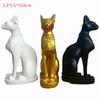Egyptian Cat God Gold Decor Bastet Statue Commemorate Shaped Ornament Tabletop Resin Craft Desktop Adornment Sand Goddess
