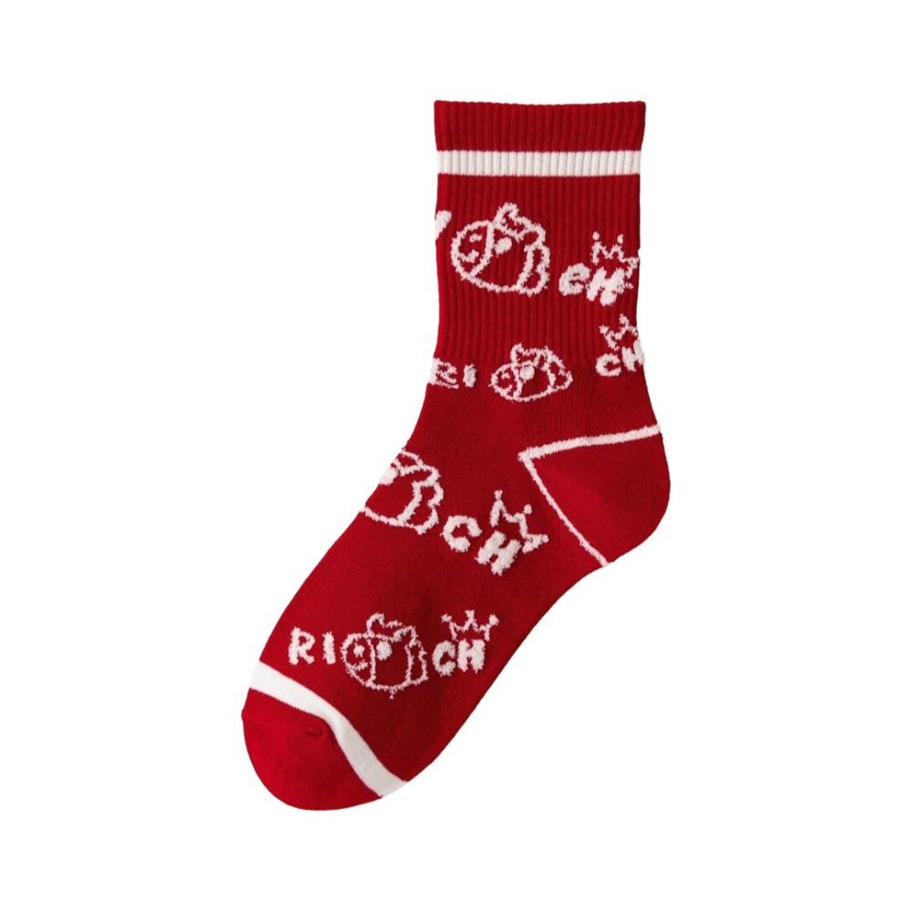 Red Year of The Horse Socks Elastic Zodiac Year Socks Cute New Year Socks  Zodiac Year