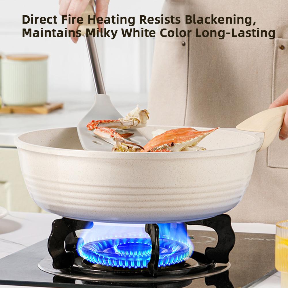 COOKER KING Non Dirty Pan, Non Stick Pan, Flat Bottomed Pan, Frying PanVegetable Frying Induction Cooker, Gas Stove Applicable