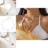 Ensemble de colliers géométriques en acier inoxydable avec cœur en perle et soleil creux pour un style vacances d'été
