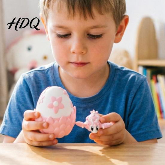 Tabletop Stress Relief Toy Flexible Sports Ball Dragon And Egg Articulated Fidget Toy 3D Easter Gift Bag Filler Printed Egg with Winged Inside Desk