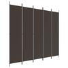 VidaXL Cloison de Séparation 5 Panneaux Séparateur de Pièce Pliable Diviseur Écran d'Intimité Paravent Décoration Salon 350203