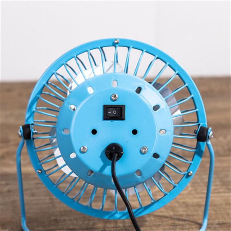 4 Inch Metal Usb Mini Fan Portable 360 Degree Adjustable Angle Quiet Cooling Fan