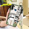 Panda Wristband Phone Case For Blackview A80 Pro Cute Anti-dust Anti-knock Wrist Strap Shockproof Cartoon Durable Ring