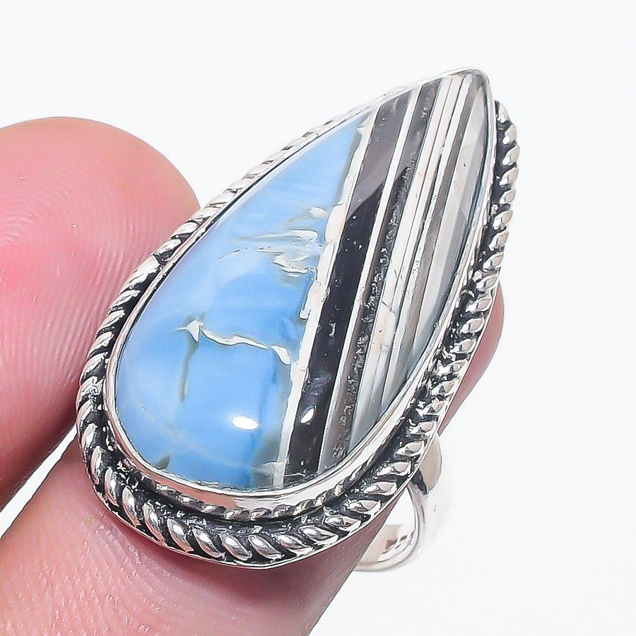 Owhyee Opal Gemstone 925 Sterling Silver Jewelry Ring Size 7.5