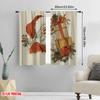 2pcs,2D Plane Printing Curtains&Window Treatment Vintage Santa Claus Versatile Polyester Fabric (without Rod) Outdoor