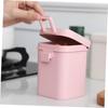 Cabilock 3pcs Wheat Straw Soup Cup Microwaveable Porridge Breakfast Cups with Sealed Lid Square School Picnic Green Beige Pink