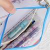 Clear Pencil Case Large Capacity Pen Bag Double Layered Pen Organizers Travel Makeup Pouches for Student Women Adult
