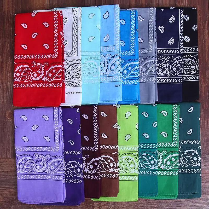 New Fashion Hip Hop Bandana Square Scarf Black Red Headband Printed for Boys/Girls Hair Accessories Hair Scarf