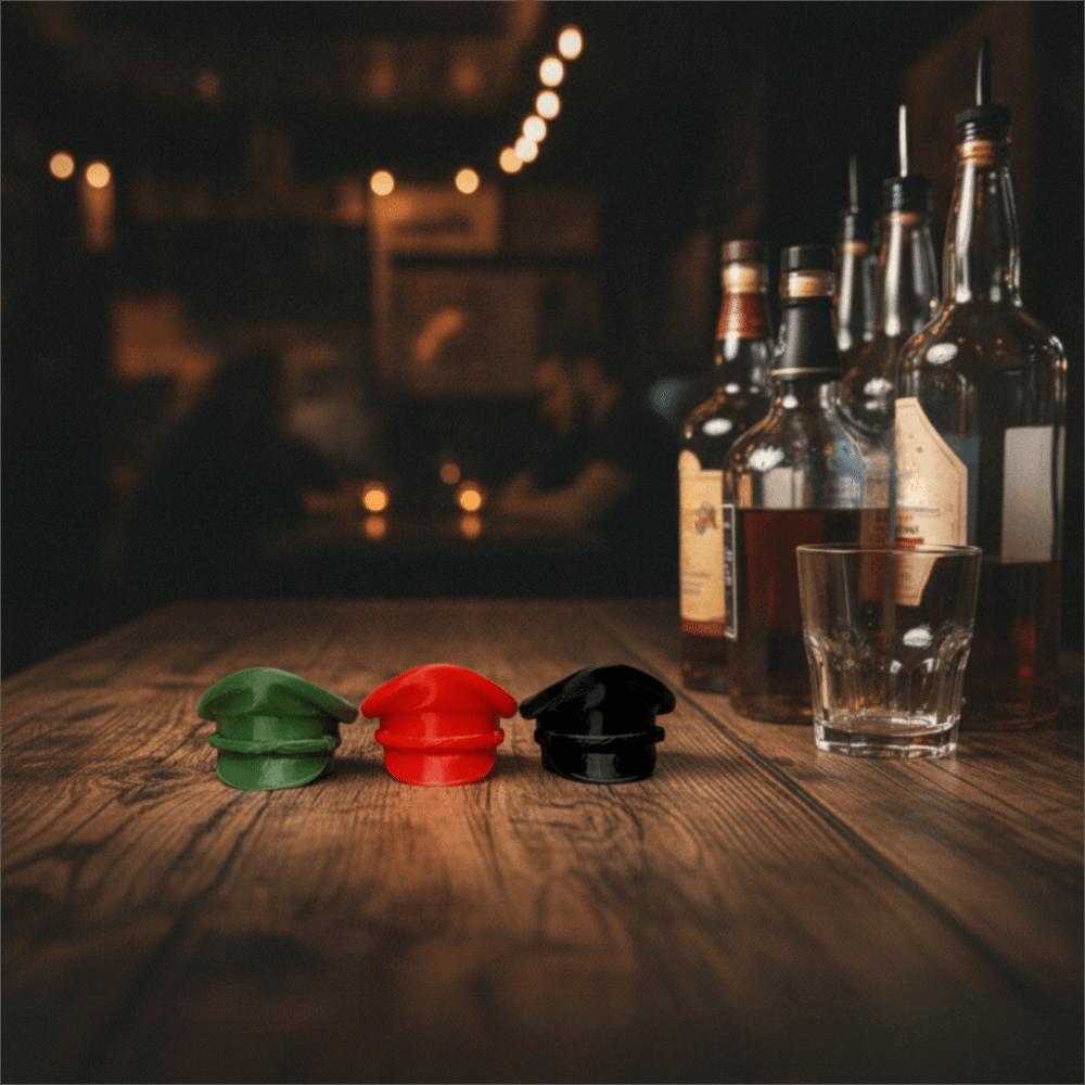 2PCS Creative Beer Bottle Cap Plastic Bottle Top Bar Tool Sunshade Cap Ornaments Drink