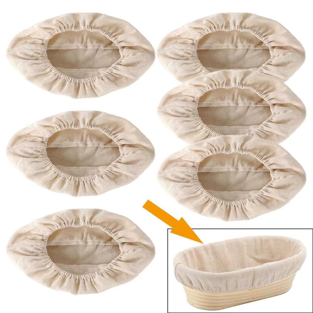 1Pc Excellent Bread Proofing Basket Cover 25x8cm Practical Multipurpose Cotton Flax Bread Making Basket Cover Good Texture