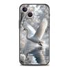 Elegant White Swan Design Phone Case Cover for iPhone 17 16 15 14 13 12 Pro Max 11 Pro Max 17 AIR Shockproof Soft TPU Shell Bags