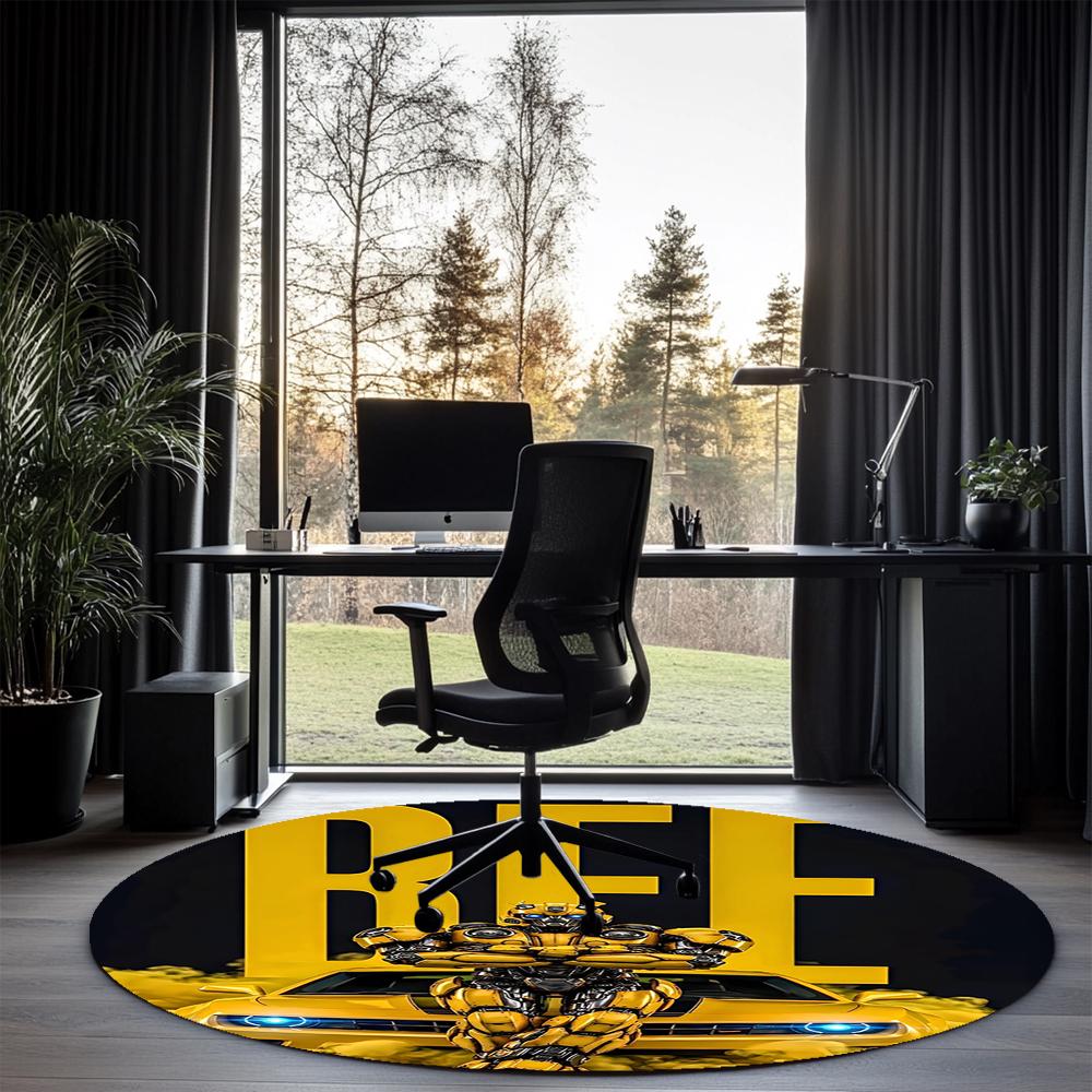 Transformers Printed Round Rug Carpet Chair Rug Area Rug Entryway Doormats,for Office Chair Living Room Bedroom Kitchen Room.