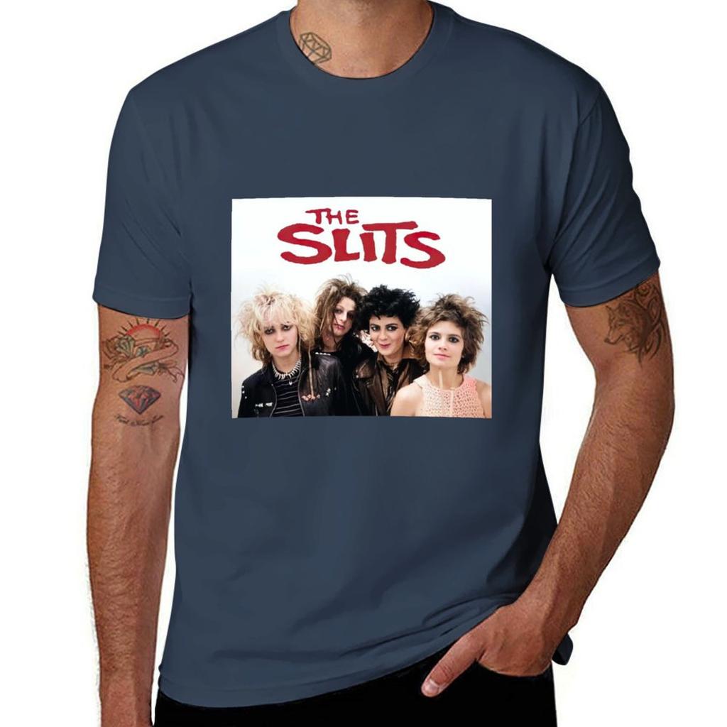 The Slits London T-Shirt Man Graphic T Shirt Man T Shirts Graphic Black Cotton T-shirt Plain for Man Package T-Shirt