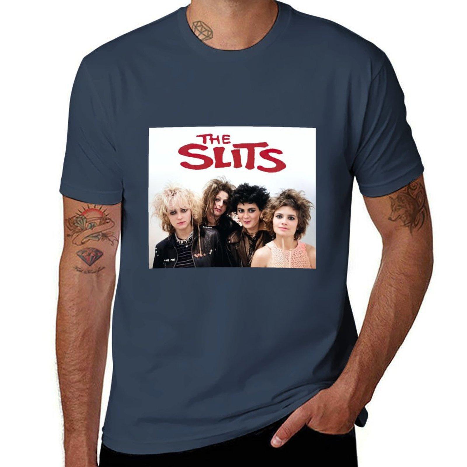 Футболка The Slits London мужская с принтом мужские футболки с принтом черная хлопковая футболка однотонная для мужчины упаковка Футболка S