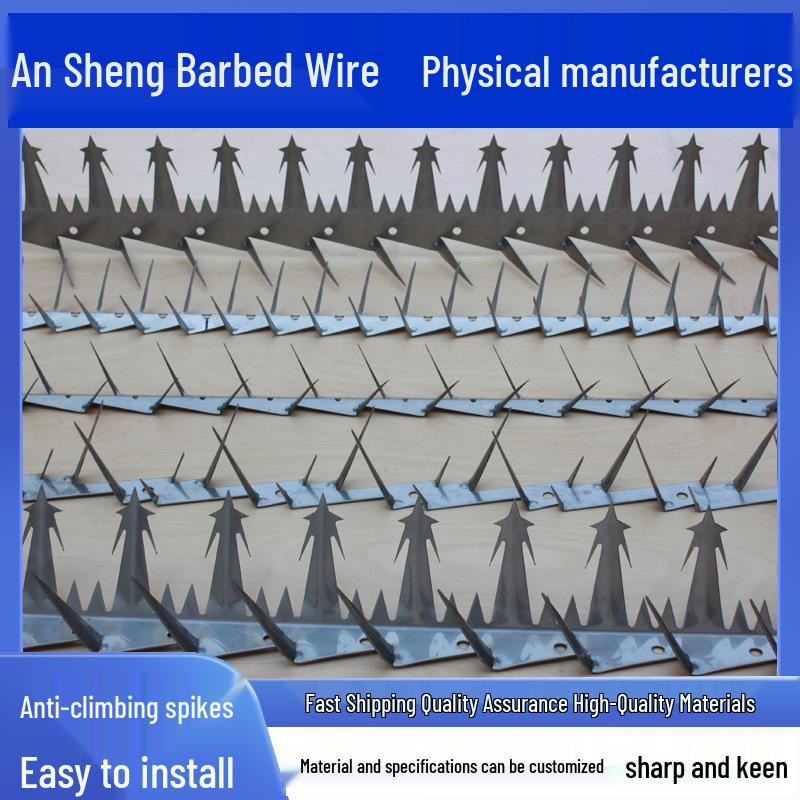Stainless Steel Anti-Climb Spikes for Villa & Courtyard Fences Small (Hot-Dip Galvanized) Spikes 1.25m