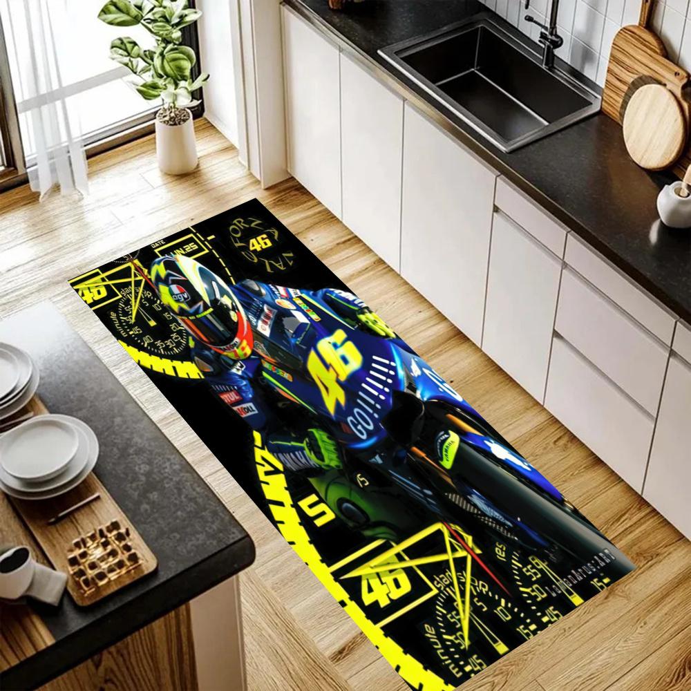 Doctor Valentino Rossi Kitchen Floor Mat Long Strip Mat Antislip Machine Washable Suitable For Bathrooms Laundries Home Decoration Carpets