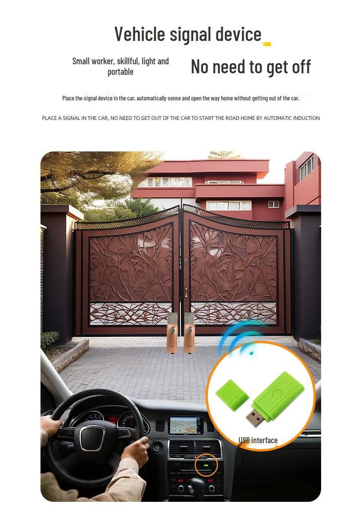 Automatic Double Swing Door Opener with Remote Control and Smart App Integration for Villas