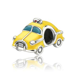 Sweet 925 Silver Car Charms Bicycle Pumpkin Carriage Ring Beads Pendant Fit Bracelet Necklace DIY Jewelry Gift
