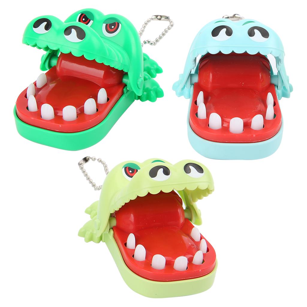 3pcs Children Cartoon Animal Teeth Toys Game Cute Biting Finger Toy Key Chain SetBiting Finger