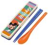 Chopsticks and Spoon Combo Antibacterial for with Silicone Cushion for Silent Made In Disney Retro Mickey Mouse Set, 18cm, Treatment, Adults,