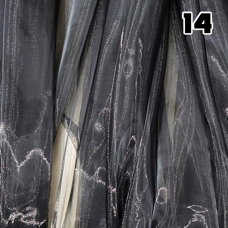 Przezroczysty Laserowy Tiul Tkanina Szycie Siatka Materiał Kolorowa Organza Szklana Fluorescencyjna Przędza Jedwabny Szyfon Materiał na Odzież Sceniczną