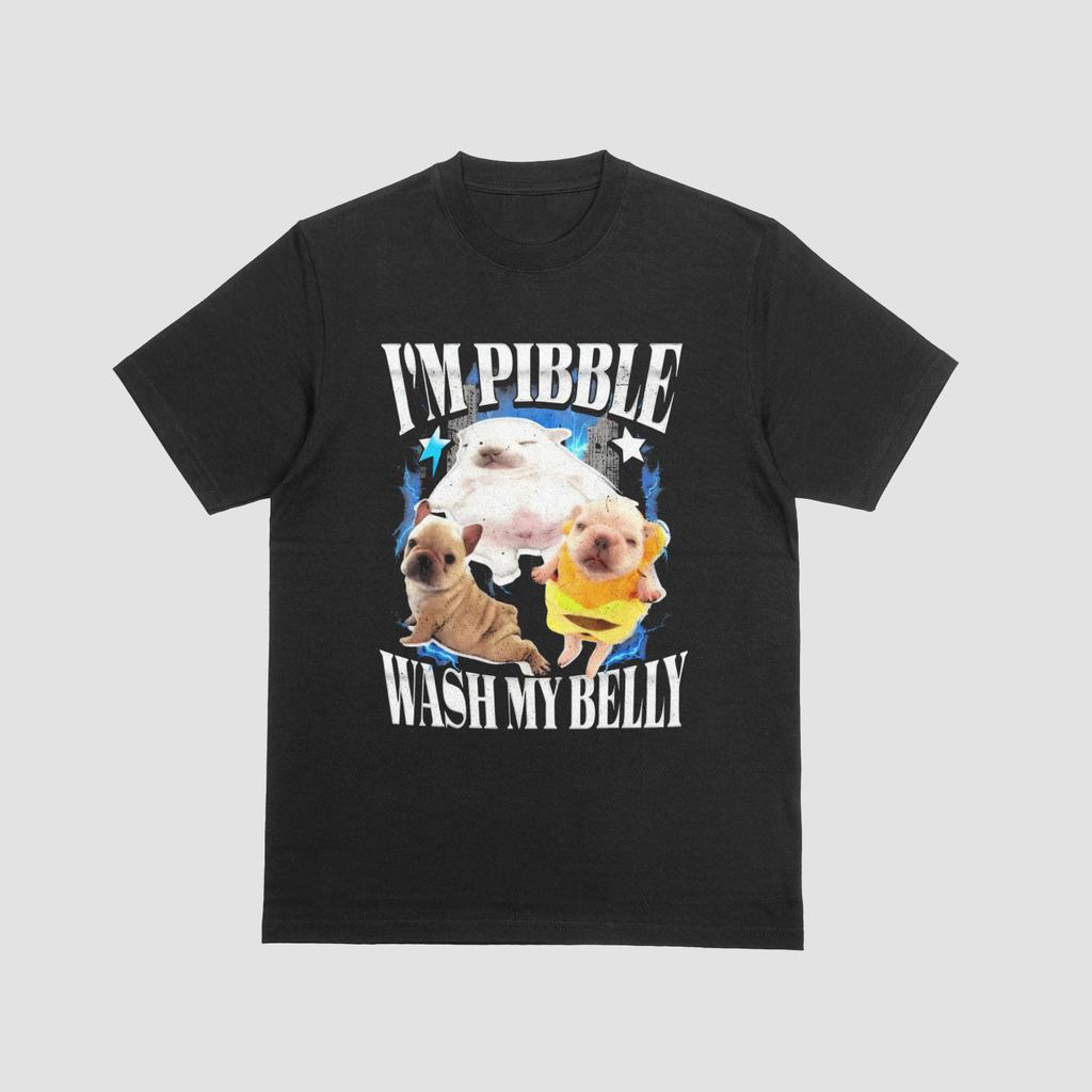 Ik ben Pibble Was Mijn Buik Grappige Pitbull Hondenliefhebber T-shirt