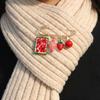 Colorful Fruit Flower Design Alloy Brooch Lightweight Stylish Jewelry For Summer Dresses And Scarves