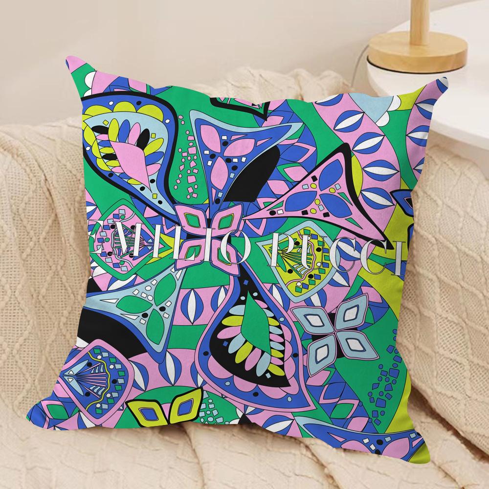 

Fashion EEeilio logo PpucciS Cushion Cover Short plush Doublesided Print Square Throw Pillow Covers Sofa Home Cushion Decor 30x30cm