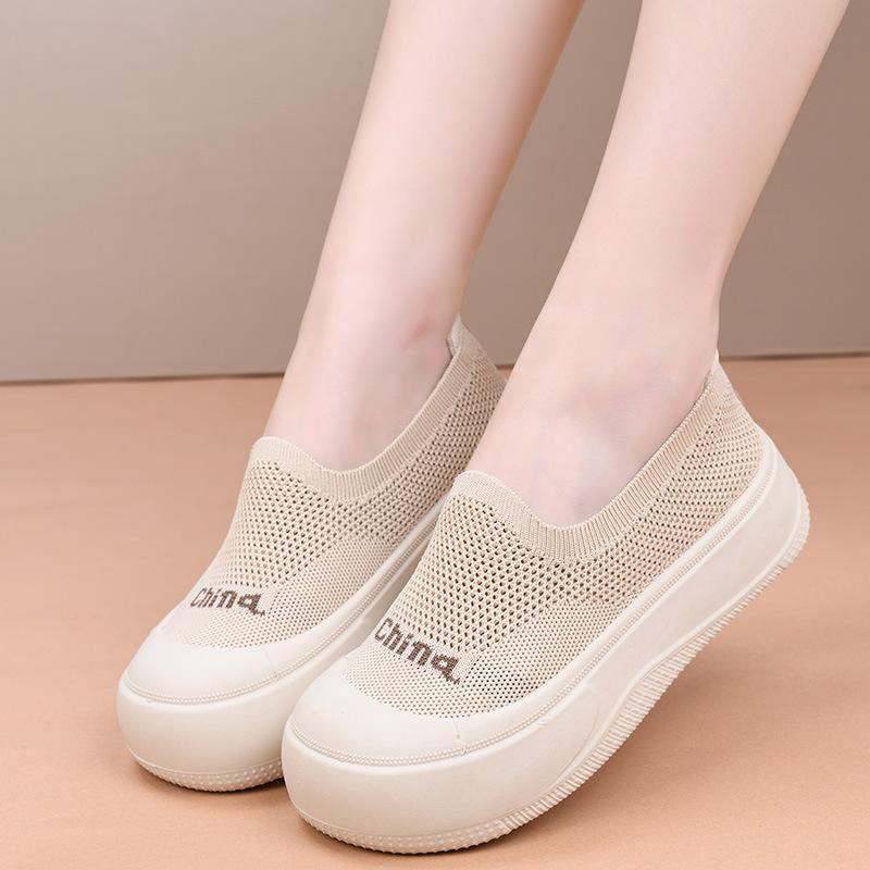 

Женская летняя новая дышащая и не пахнущая обувь, сетчатая обувь из мушиной ткани, модная универсальная женская обувь, обувь-лоферы на одной педали 41