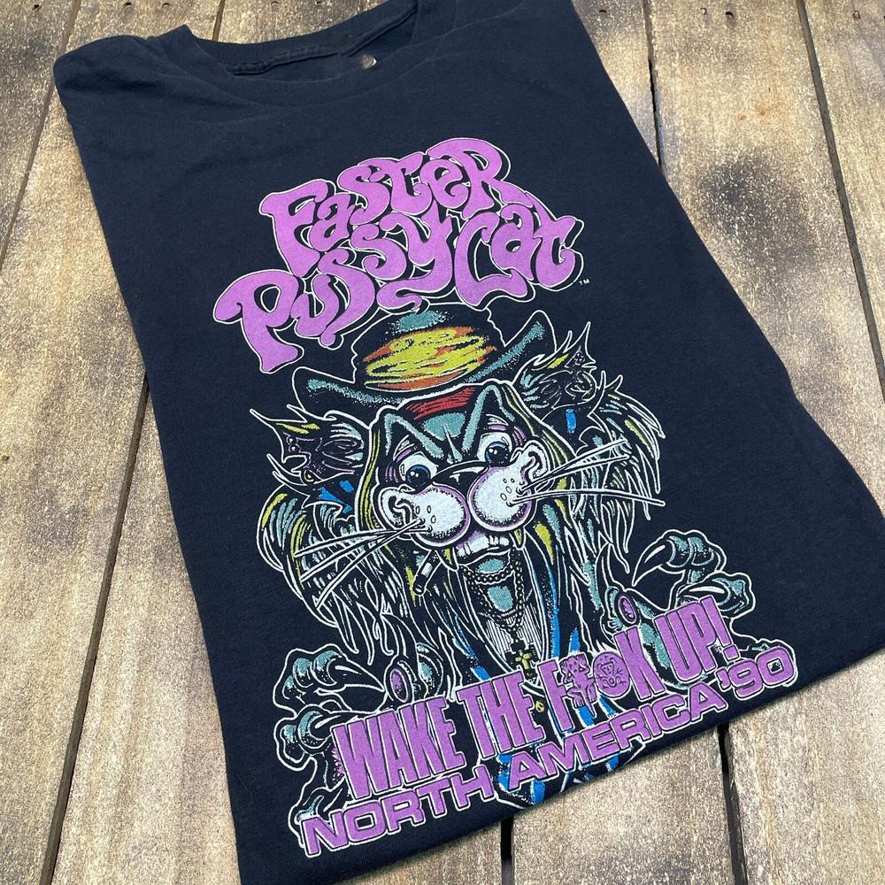 

Винтажная футболка Faster Pussycat 1990 года, унисекс, для концерта, размеры от S до 5XL El0230 S