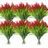 5/8/12 Stück Künstliche Pflanzen - UV-Beständig Faux Affengras Plastikblume Sträucher - Heim- und Außenhof Hochzeitsfeier Dekor