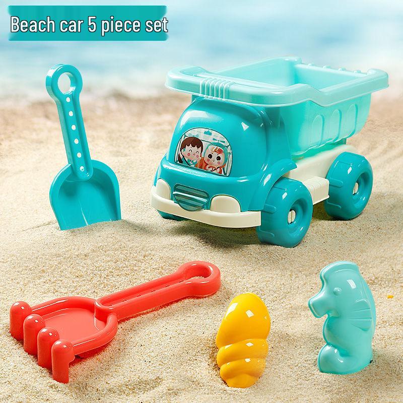 Jianxiong Beach and Water Play Set: Shovels, Sand Digging Tools, Car, and Bucket for Outdoor/Indoor Use