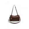 Large Woven Tote Bag Women Soft PU Shoulder With Zip Multi-Compartment Organizer Urban Chic Style