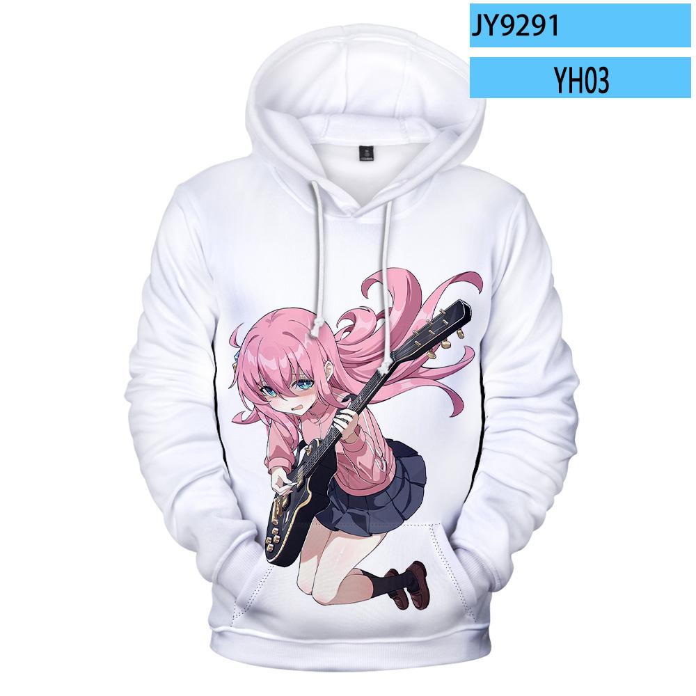 3D Bocchi the Rock Anime Hoodie Long Sleeve Woman Man Sweatshirt Harajuku Streetwear 2023 New Japanese Manga Clothes