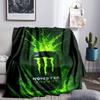Coperta Throw Monster Drink Coperte in Flanella Peluche per Divano Letto Regali per Uomini Donne Coperta da Viaggio Picnic Regali per Fan di Natale