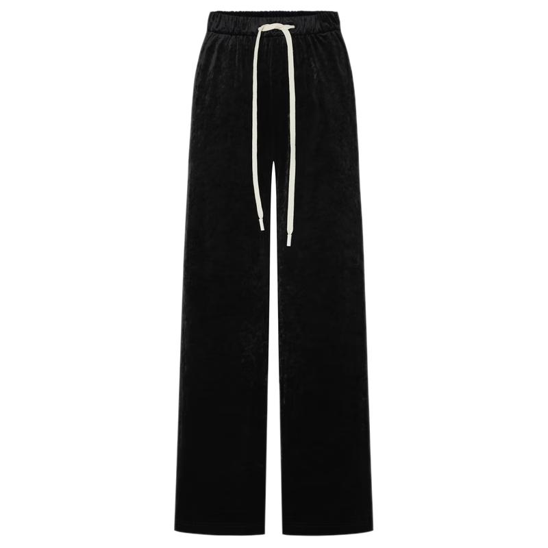 MO&Co. Women's Velvet-Feel High-Waist Casual Pants