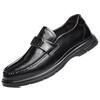 2025 autumn and winter leather shoes soft leather men's shoes soft soles men's business casual shoes summer English leather shoes