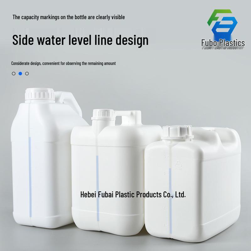5L Square Plastic Barrel - 5kg Chemical Resistant Stackable Container for Alcohol, Acid & Alkali, Sealed 5 Liter Pot