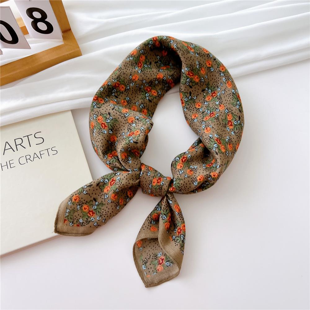 

Маленький квадратный шарф из хлопка и льна, шелковый шарф, женский, весна и осень, новый стиль, художественный и универсальный, модный, темпераментный шарф-повязка на голову 63*63cm