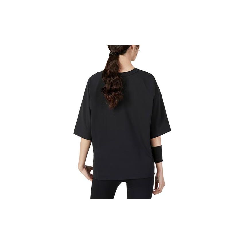 Under Armour Solid Color Crew Neck Loose Fit Short Sleeve Sport T-Shirt Women Tops Black 1376554-001