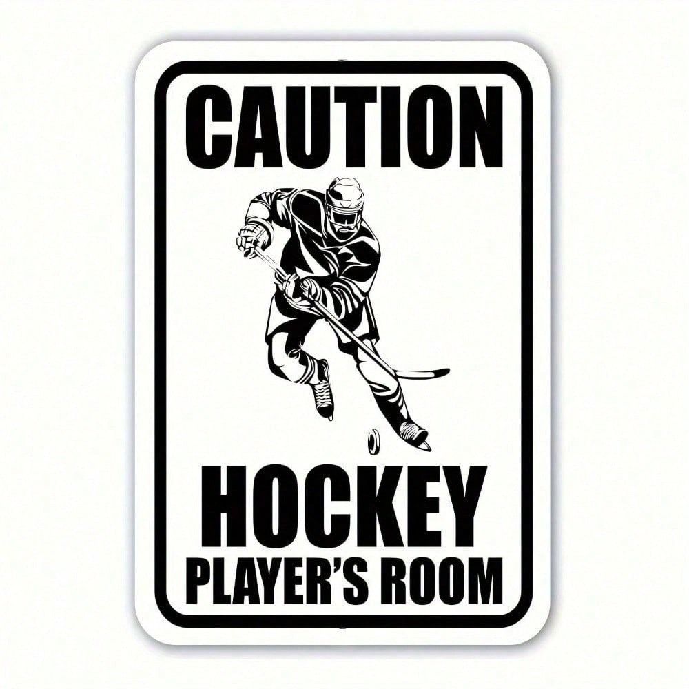 Vintage Hockey Metal Poster Wall Art, Retro Tin Sign for Garage Bar