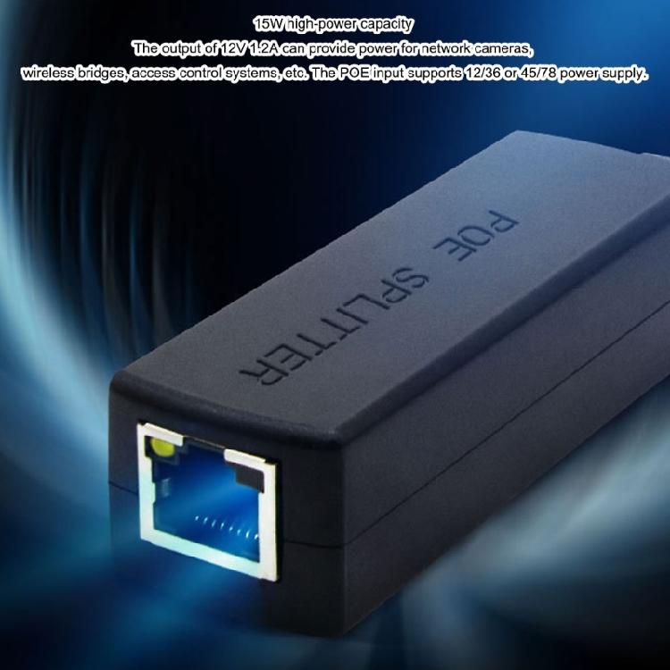 Industrial 48V To 12V 1.2A Power Over Ethernet Splitter Compactly Design POE Splitters for Surveillances Camera Systems