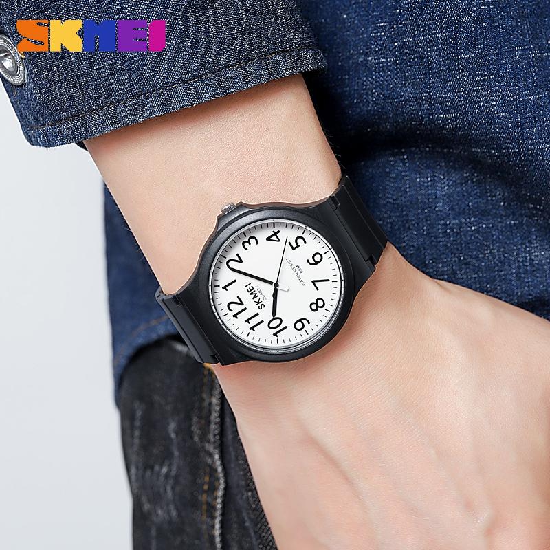 SKMEI 2108 Simple Waterproof Quartz Watch for Men Casual Mens Wristwatches Shockproof Ultra-thin Sports Clock 1419 Reloj Hombre