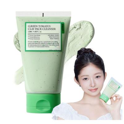 Vegan Green Tomato Pore Purifying Clay Cleanser K-Beauty Deep Cleansing Wash Off Pack