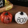 Halloween Ornament Letter Print Pumpkin Shape Festive Sculpture Home Parties Halloween Thanksgiving Decor