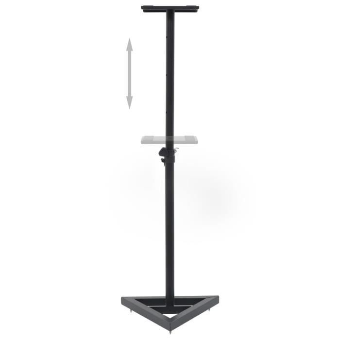 VidaXL Studio Monitor Speaker Stands 2 Pcs Black Steel