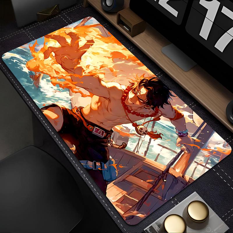 Anime Mouse Pad one piece Ace Gaming Large Dywan Gamer Keyboard Pad Extended Desk Mat Table Carpet Mousepad For Computer