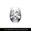 Four Seasons Hand-Painted Crystal Glass Goblet & Egg Cup Set